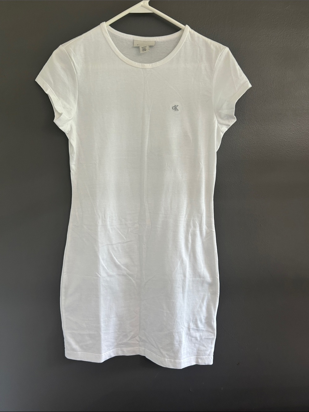 Calvin Klein Long White T-Shirt Dress